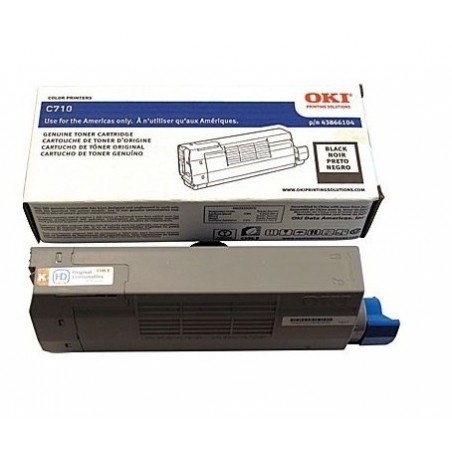 OKI 43866104 Black Toner Cartridge for C710 Series Printers